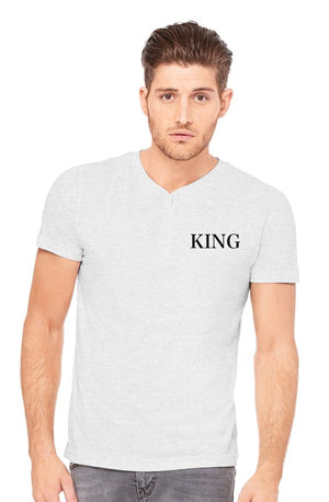 KING triblend henley t shirt